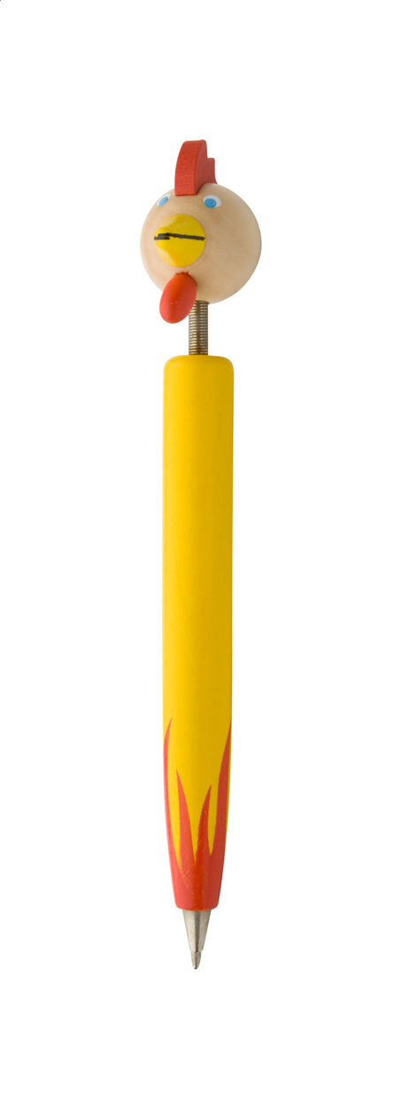 Zoom. penna a sfera in legno, gallo - AP809344