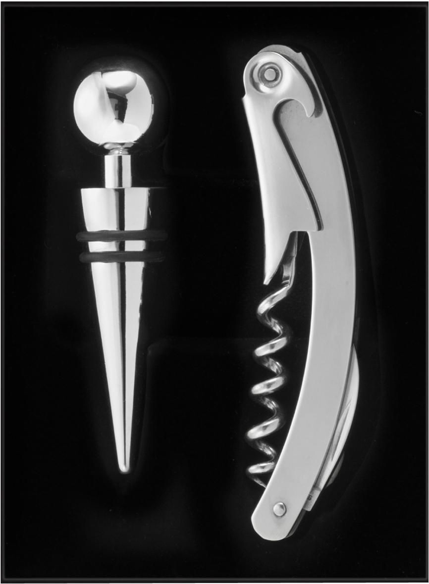 Set vino 2 accessori, in acciaio inox Eve