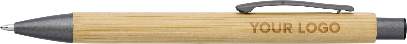 Penna a sfera in bamboo, refill blu Kalani