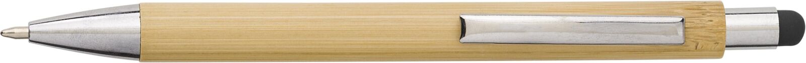 Penna a sfera in bamboo capacitiva, refill blu Claire