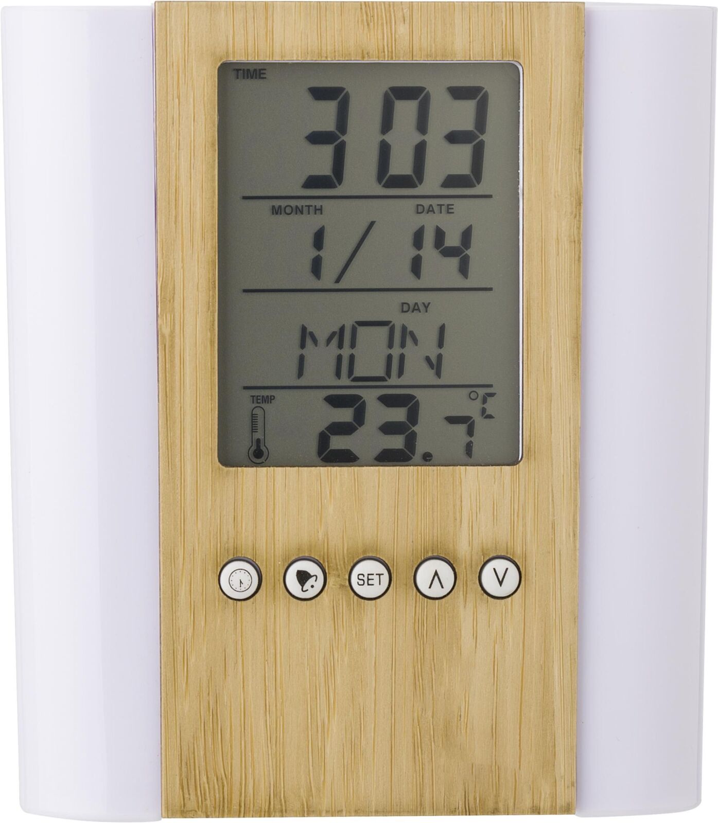 Portapenne in bamboo e plastica da tavolo Hassan