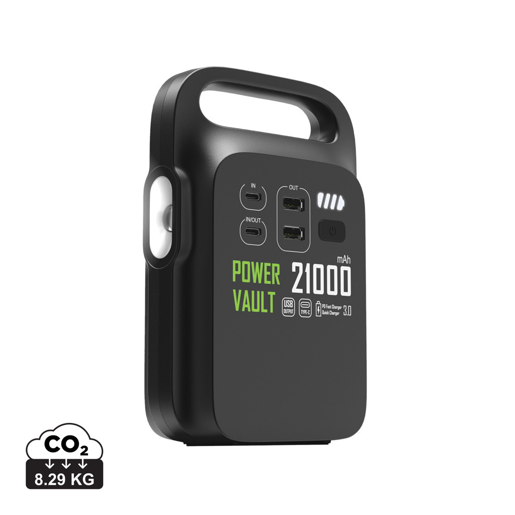 Stazione di ricarica 21000mAh Power Vault in rPlastica RCS - P322.33