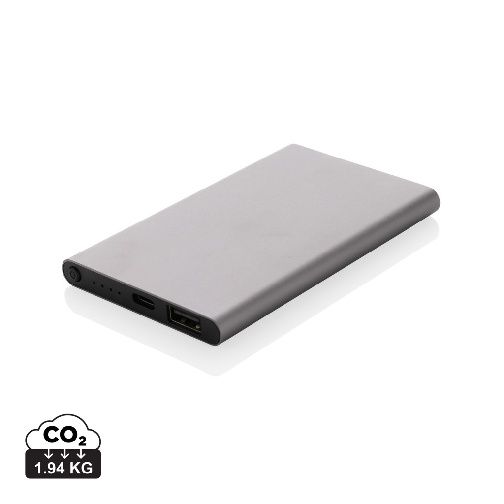 Powerbank da 4000 mAh in pla/alu riciclati RCS con Type-C - P322.42