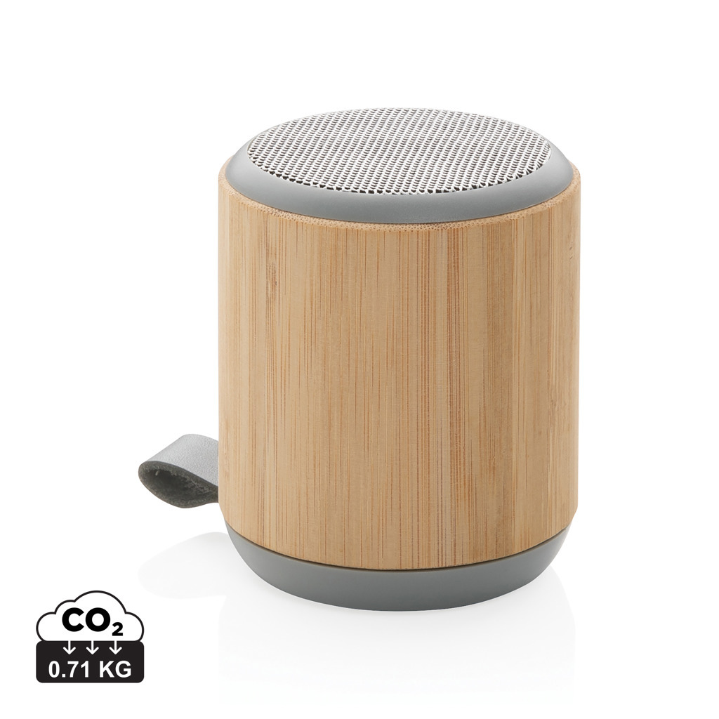 Speaker wireless 3W in bamb&ugrave; e tessuto - P329.37