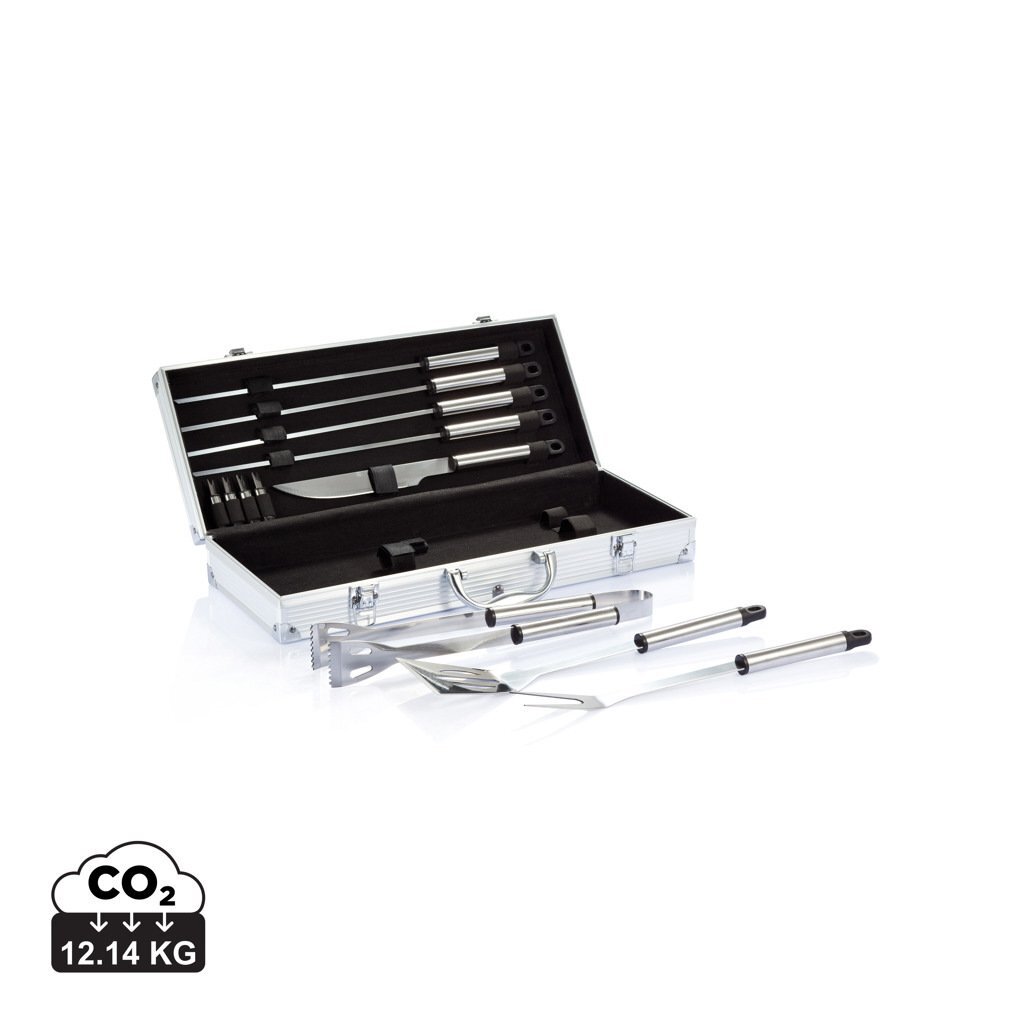 XD Design | Set BBQ 12 pezzi in valigetta di alluminio - P422.18