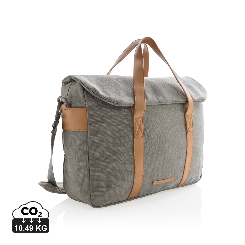 Borsa porta PC in canvas senza PVC - P729.35