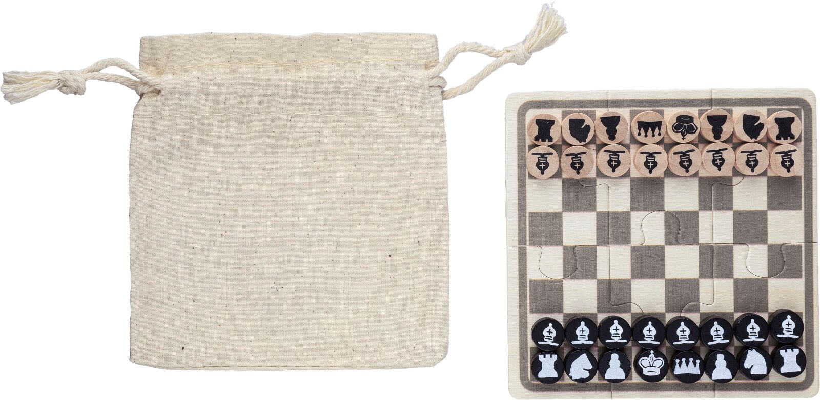 Set Gioco scacchi e dama in legno in legno Hank