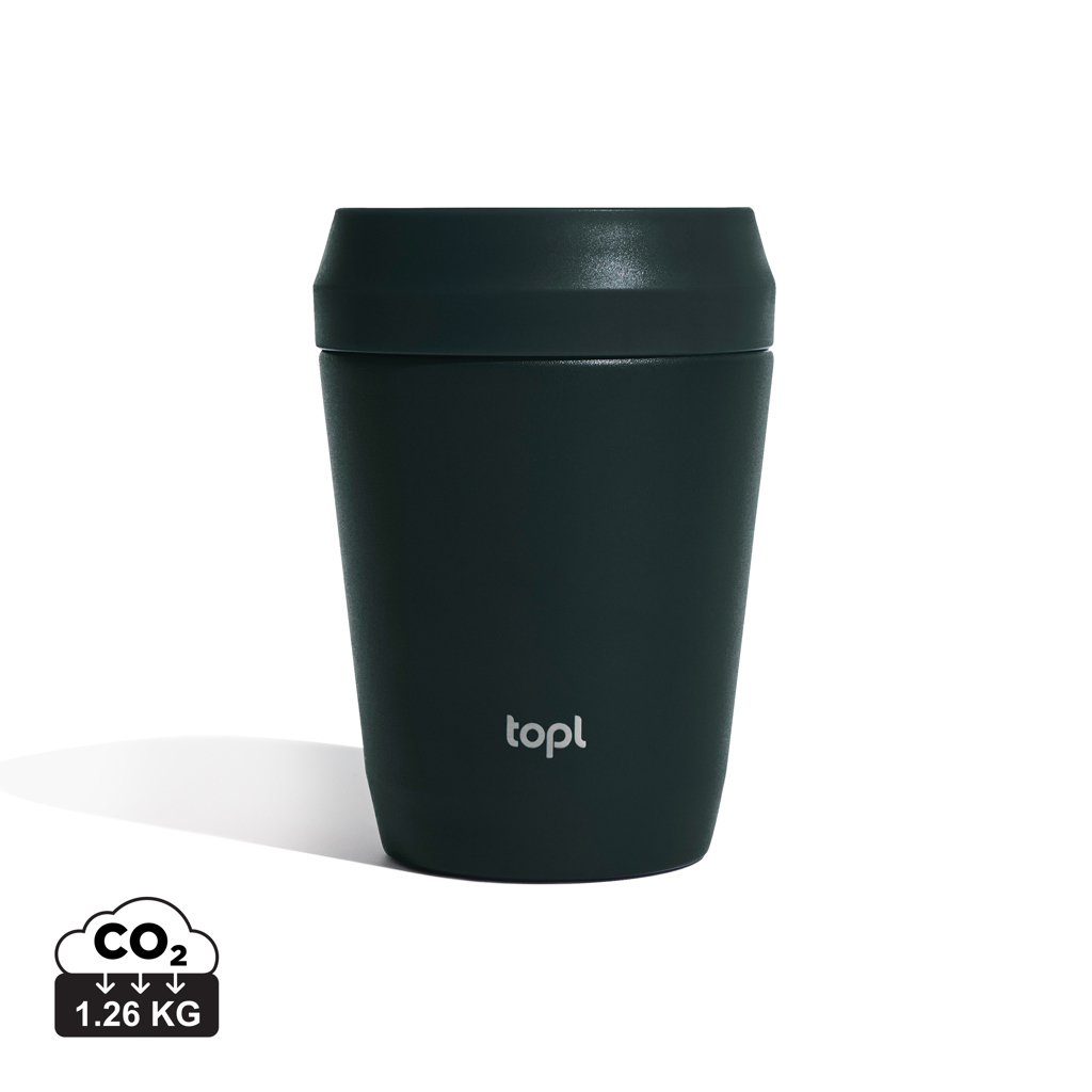 Bicchiere Topl in rAcciaio con tappo 360 brevettato 235ml - RBTGS8