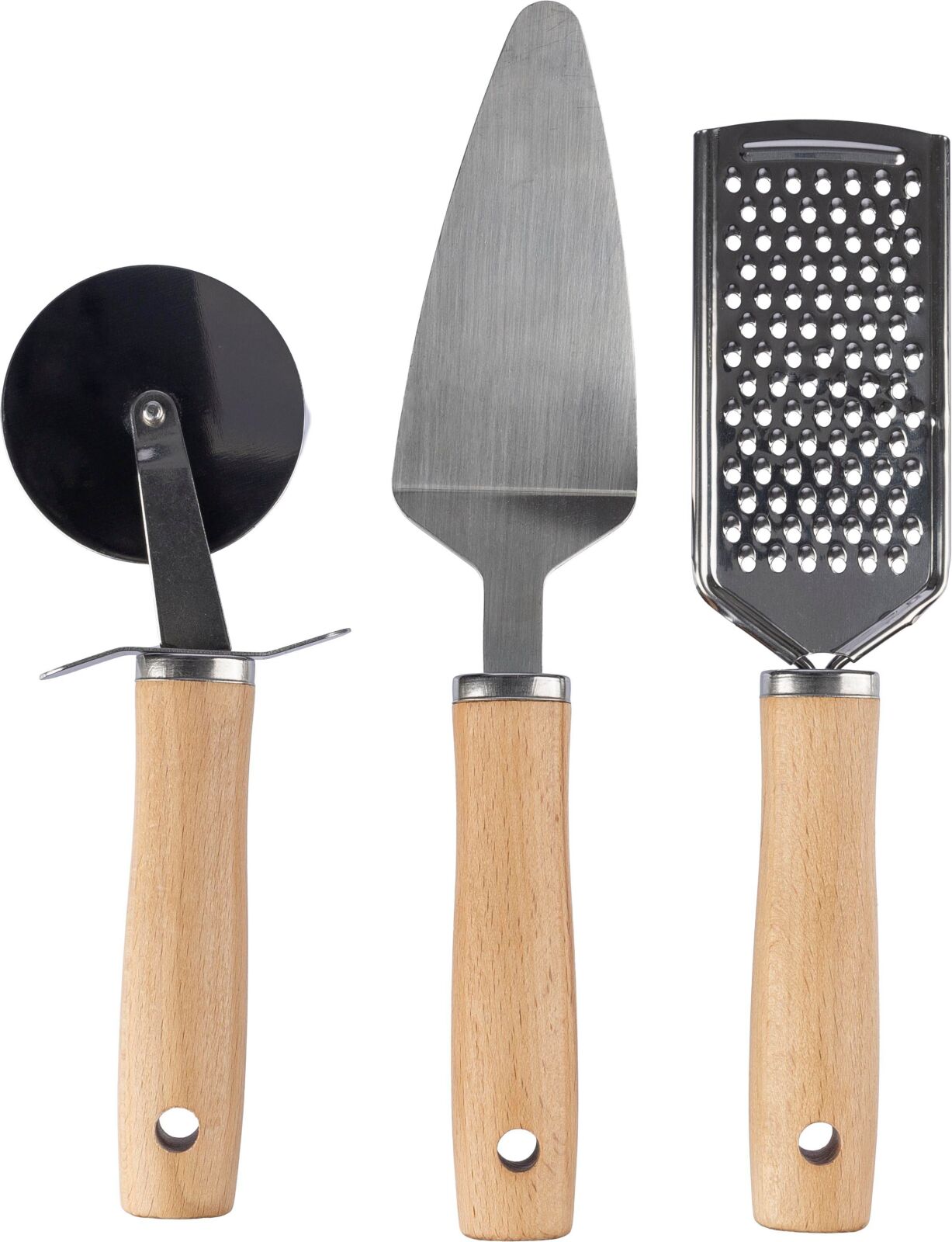Set di utensili da cucina in metallo e legno Sylvan
