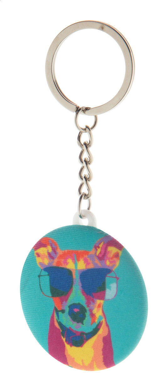 KeyBadge RPET Mini. Portachiavi in RPET a bottone  - AP716722