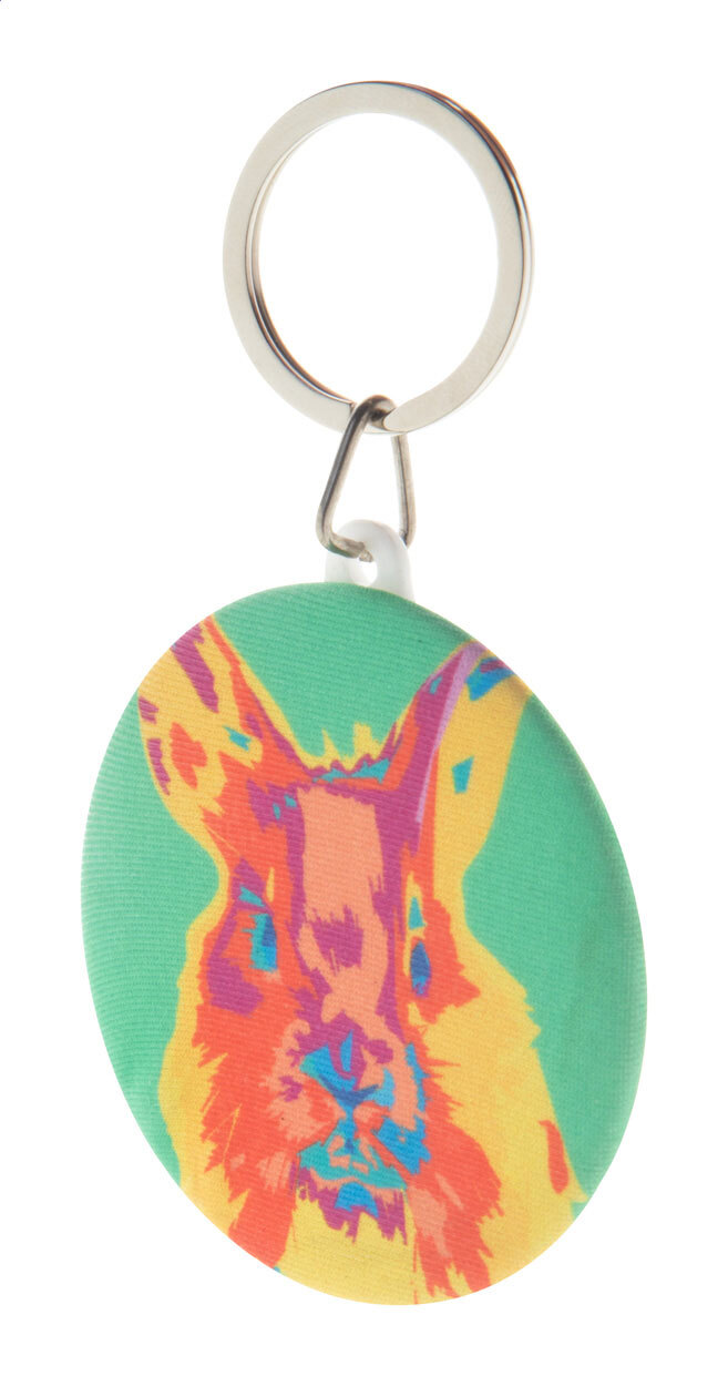 KeyBadge RPET Maxi. Portachiavi in RPET a bottone  - AP716723