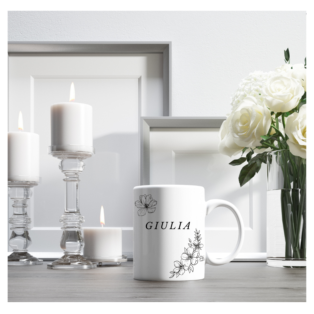 Tazza Grande Personalizzabile 500 Ml - Arcobaleno Colorato Con Nome Su Entrambi I Lati - 3